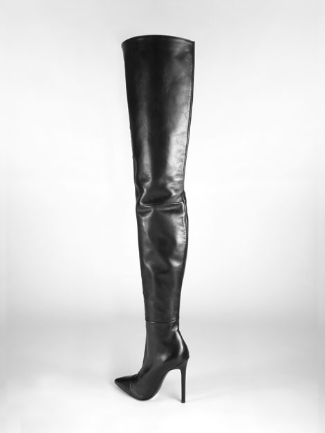 Stivalist boot in black Italian calfskin leather, with a high 12cm heel